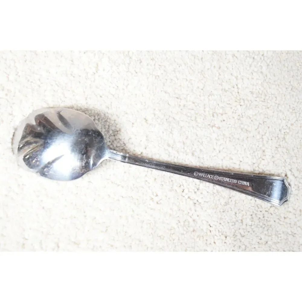 Wallace Stainless Flatware Arlington Sugar Spoon 6 3/8 inches
